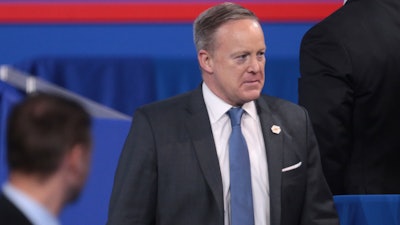 Sean Spicer at the 2017 Conservative Political Action Conference.